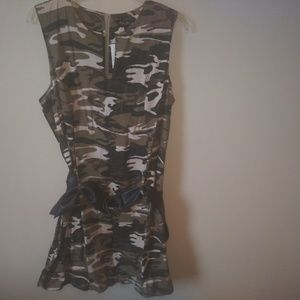 Khaki Camouflage Sparkly Dress